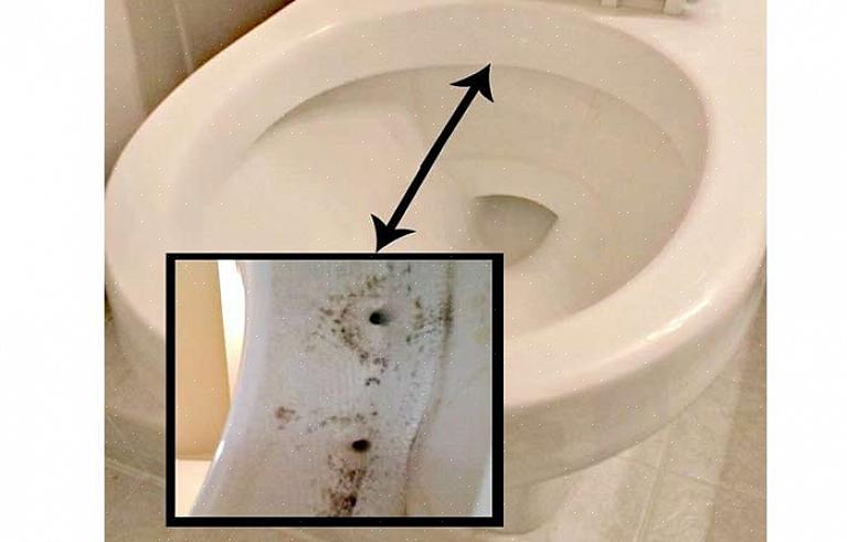 Les ouvertures de jet d'eau sur le dessous du rebord de la cuvette des toilettes peuvent devenir sales