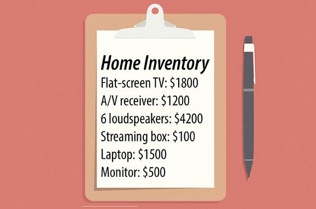 Utilisez votre liste d'inventaire pour l'entreprise de déménagement pour obtenir une estimation plus précise