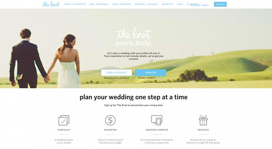 Propose un site Web de mariage personnalisé qui ne prend que quelques minutes à mettre en place