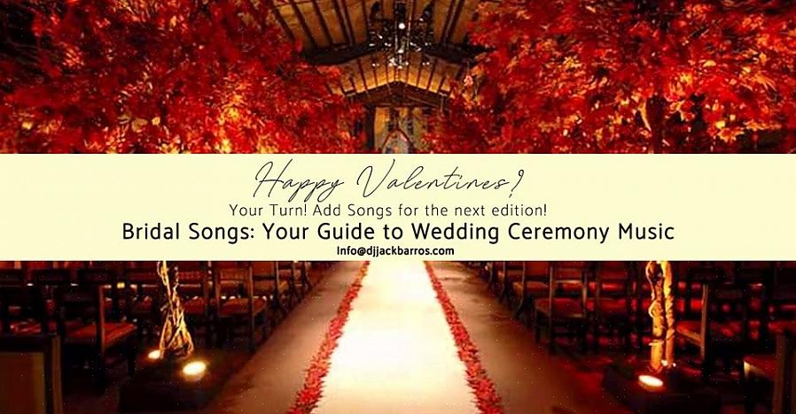 Ce guide des chansons de cérémonie de mariage contient de la musique classique