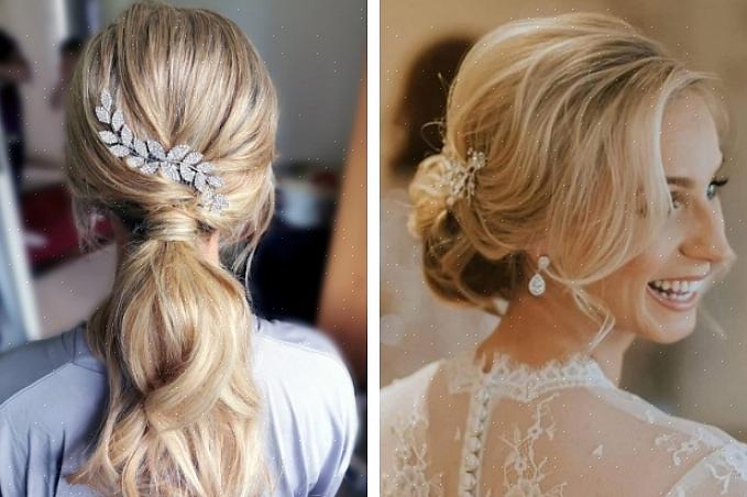 Cet élégant chignon tressé est le style parfait pour un jour de mariage classique