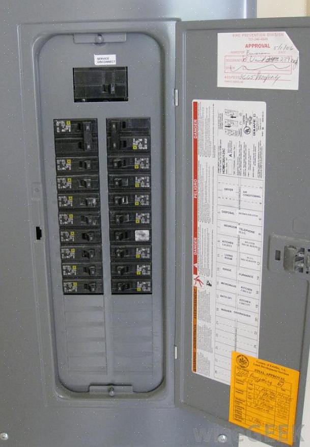 Les disjoncteurs ou fusibles se trouvent normalement dans un panneau de service principal central