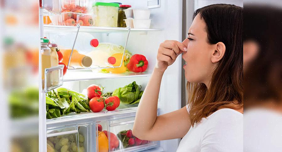 Placez-la au réfrigérateur pendant la nuit ou jusqu'à ce que les odeurs du réfrigérateur disparaissent
