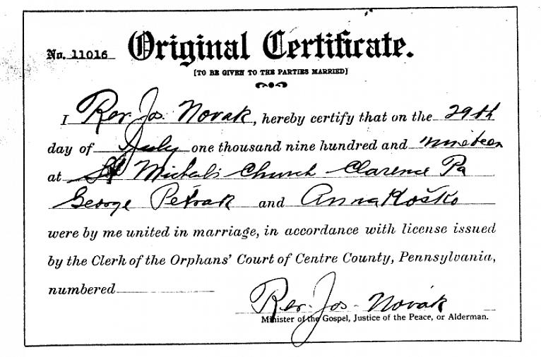 Les documents à apporter avant de demander une licence de mariage en Pennsylvanie