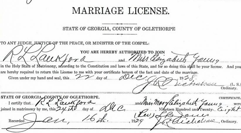 La bonne nouvelle est qu'une licence de mariage en Géorgie est valable six mois