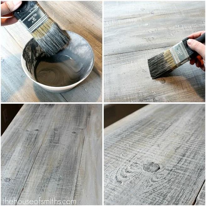 L'astuce pour produire l'aspect d'une peinture patinée sur du bois neuf est d'utiliser deux couches