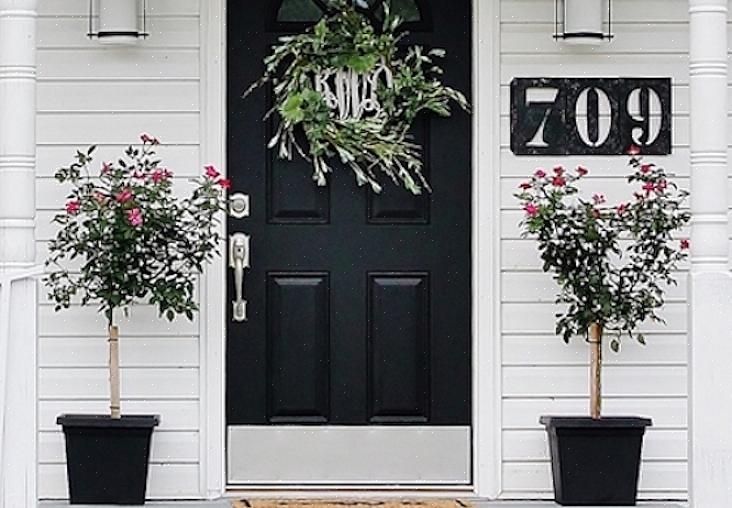 Le noir est un excellent choix de couleur pour une porte d'entrée qui fait face au nord