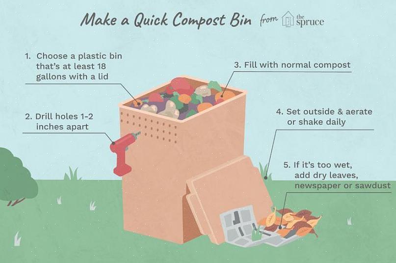 Envisagez de fabriquer un bac à compost à partir d'un contenant de stockage en plastique