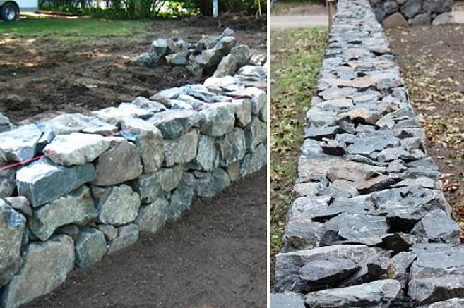 Vous pouvez construire un mur de pierre avec toutes les pierres grosses