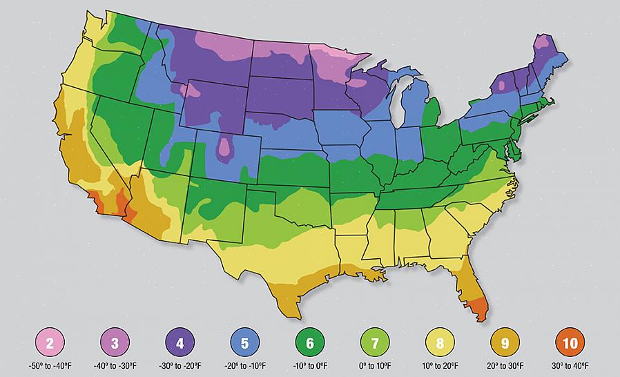 La carte de la zone de rusticité des plantes de l'USDA est une référence largement utilisée qui aide