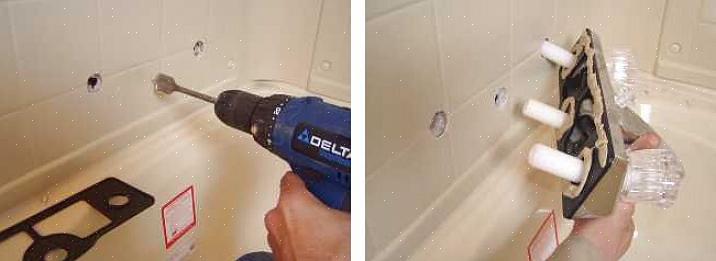 Débranchez les écrous de montage qui maintiennent le robinet de la baignoire sur le mur ou la baignoire